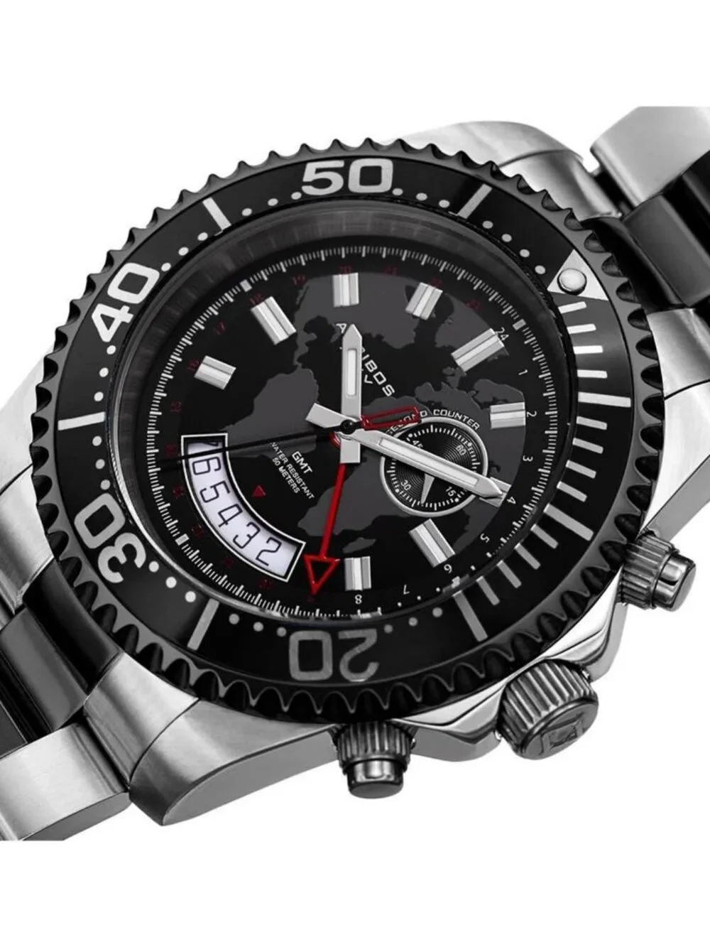 NWT Akribos XXIV Men's Casual Quartz Black Dial Men's Watch